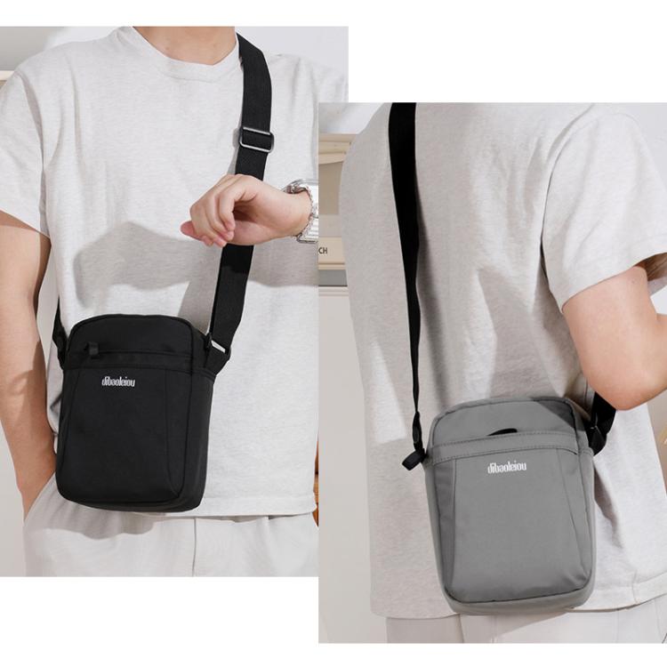 Dibaoleiou Lightweight Multifunction Mobile Phone Bag Men Casual Canvas Bag Shoulder Small Backpack(Blue)
