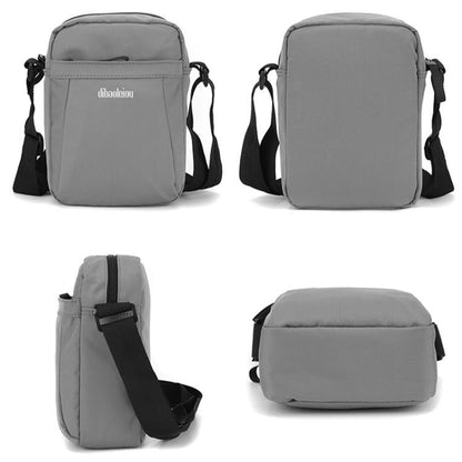Dibaoleiou Lightweight Multifunction Mobile Phone Bag Men Casual Canvas Bag Shoulder Small Backpack(Blue)