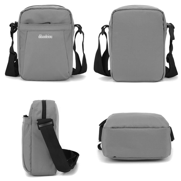 Dibaoleiou Lightweight Multifunction Mobile Phone Bag Men Casual Canvas Bag Shoulder Small Backpack(Black)