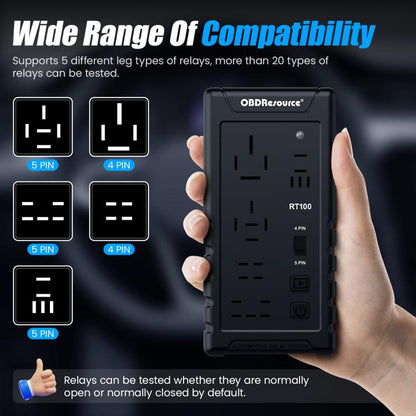 OBDResource 12V Automotive Relay Tester, Model: RT100 With Storage Bag
