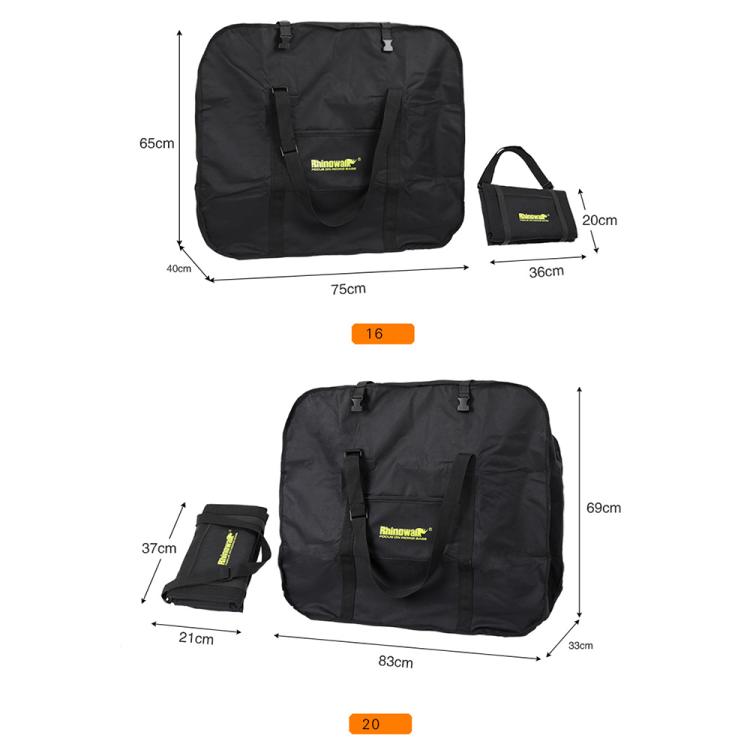 Rhinowalk Sac de transport pliable pour vélo 16/20 pouces Sac de rangement pour vélo (RF161)