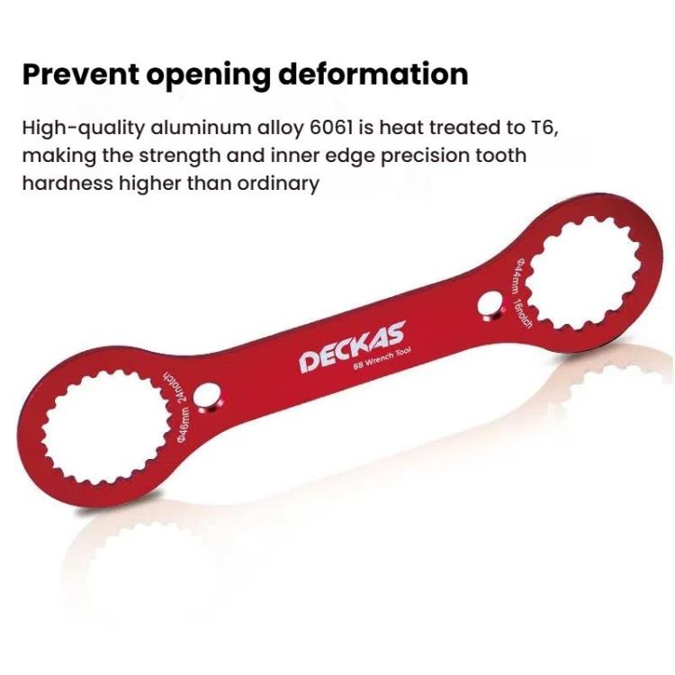 DECKAS DW-018 Aluminum Center Wrench Tool For DUB/TL-FC32/25/24 Multi-Function BB Wrench(Red)