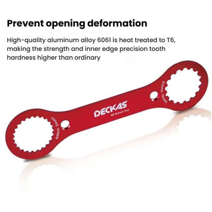 DECKAS DW-018 Aluminum Center Wrench Tool For DUB/TL-FC32/25/24 Multi-Function BB Wrench(Red)