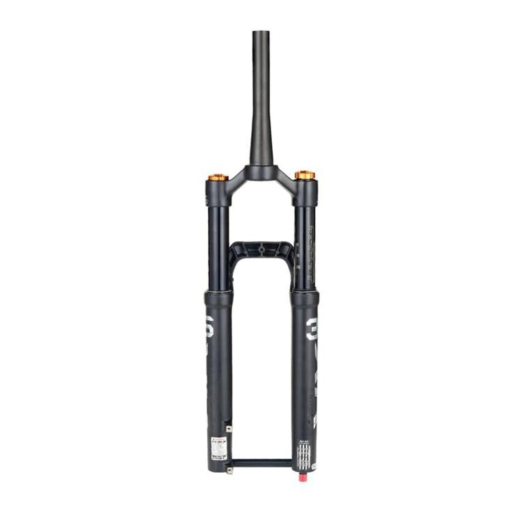 Fourche avant KRSEC XR36 Tube droit conique Axe traversant VTT Fourches à amortissement filaire, Taille : 27,5 pouces (noir)