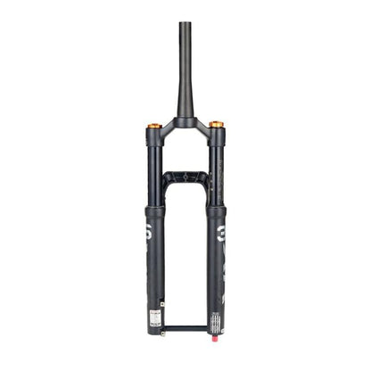 Fourche avant KRSEC XR36 Tube droit conique Axe traversant VTT Fourches à amortissement filaire, Taille : 27,5 pouces (noir)