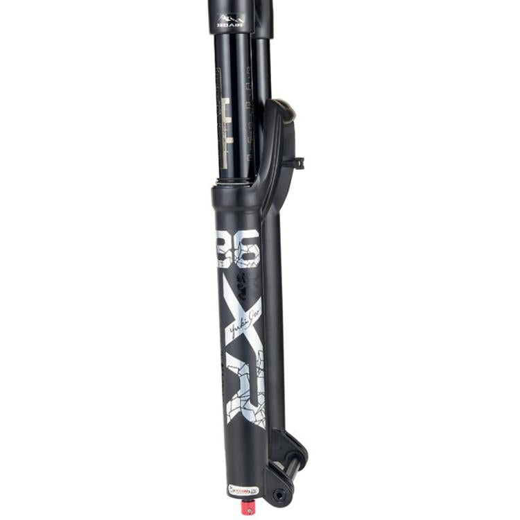 Fourche avant KRSEC XR36 Tube droit conique Axe traversant VTT Fourches à amortissement filaire, Taille : 27,5 pouces (noir)