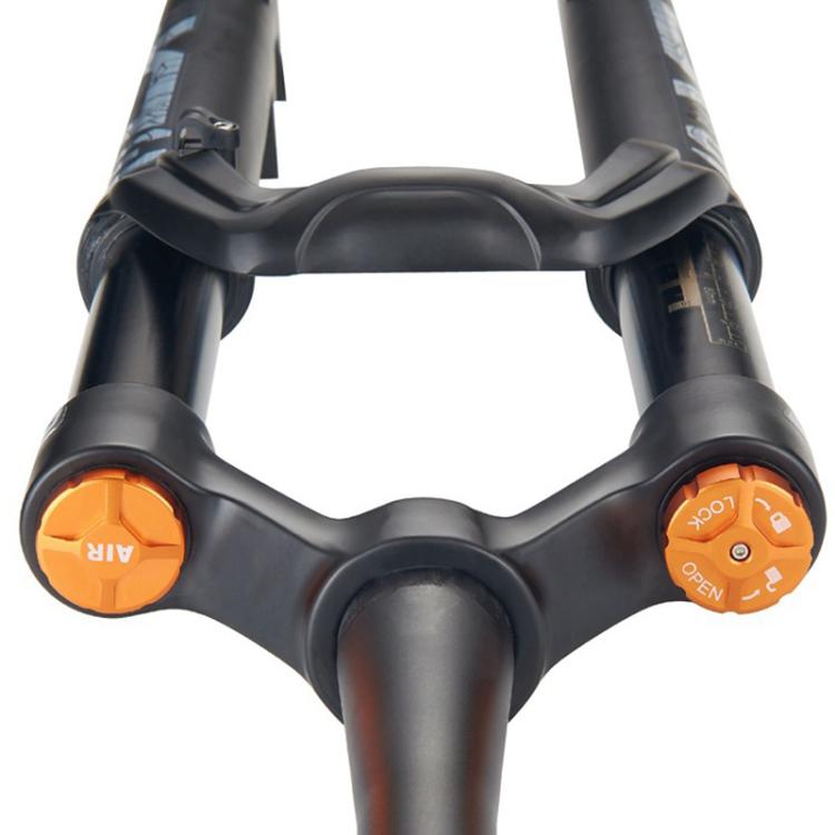 Fourche avant KRSEC XR36 Tube droit conique Axe traversant VTT Fourches à amortissement filaire, Taille : 27,5 pouces (noir)