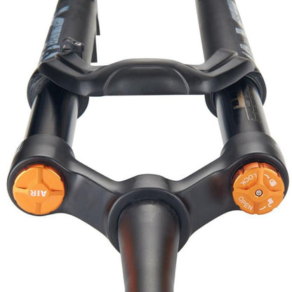 Fourche avant KRSEC XR36 Tube droit conique Axe traversant VTT Fourches à amortissement filaire, Taille : 27,5 pouces (noir)