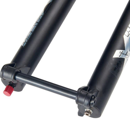 KRSEC XR36 Front Fork Straight Taper Tube Barrel Axle Mountain Bike Wire Damping Forks, Size: 29 inch(Black)