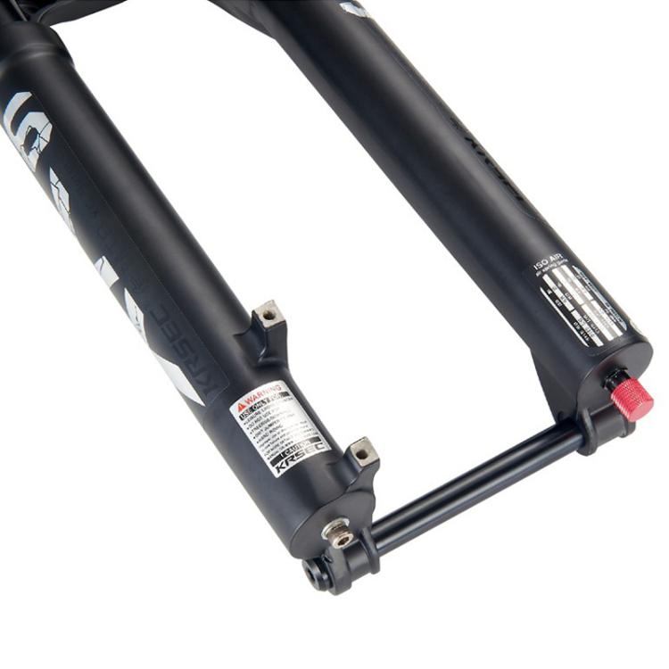 Fourche avant KRSEC XR36 Tube droit conique Axe traversant VTT Fourches à amortissement filaire, Taille : 27,5 pouces (noir)