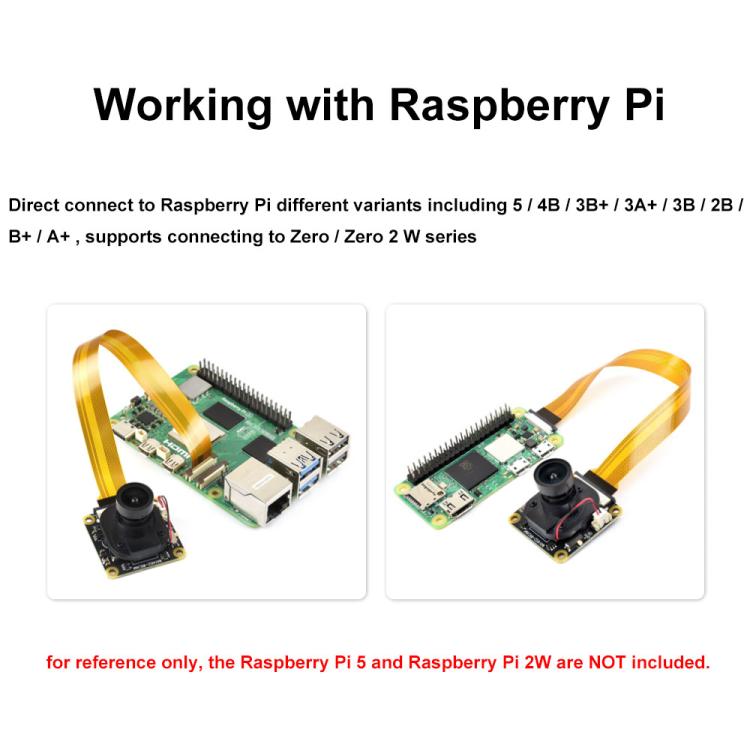 Waveshare For Raspberry Pi Series Boards IMX462 2MP Fixed-Focus IR-CUT Starlight Camera(30450)