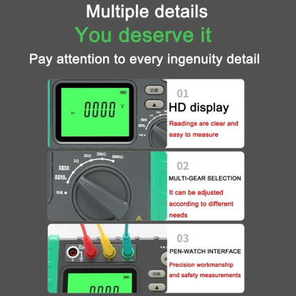 DUOYI Digital Ground Resistance Meter Tester, Model: DY4100B