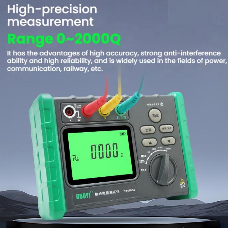 DUOYI Digital Ground Resistance Meter Tester, Model: DY4100A