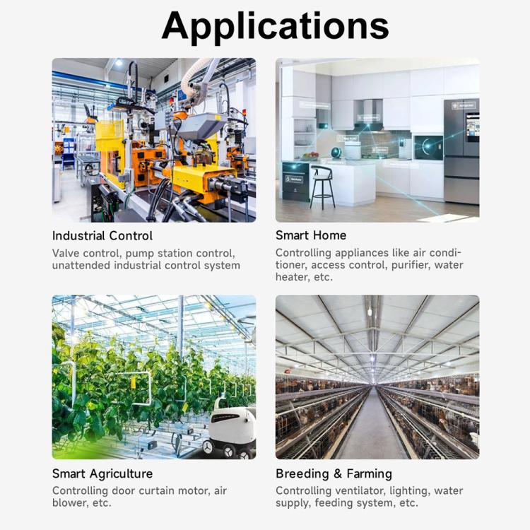 Waveshare Guide-Type 4-Way RS485 High-Current Relay Module, Modbus RTU Protocol(30461)