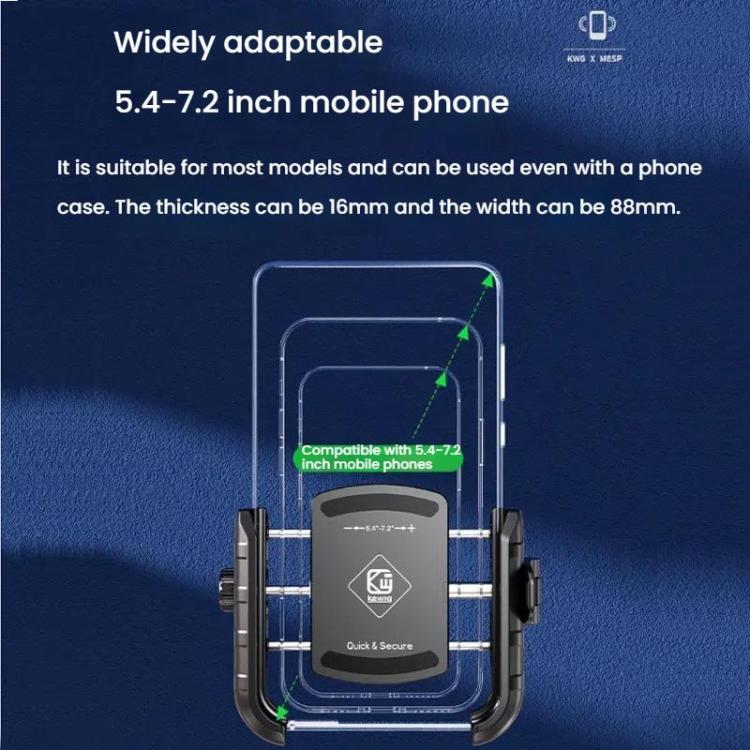 Kewig Motorcycle Bicycle Non-Blocking Mobile Phone Camera Navigation Bracket(M8SP-C2)