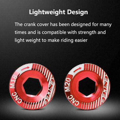 ENLEE Aluminum Bicycle Crank Cover Crank Screws, Color: M18 Gold