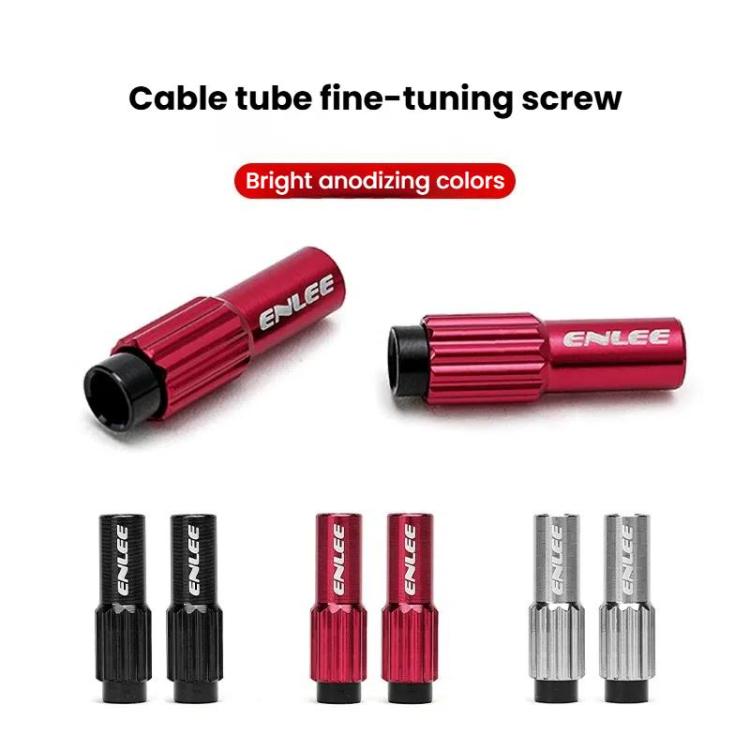 ENLEE Mountain Road Bicycle Shift Center Trim Screws 4mm Cable Brake Cable Adjustment Screw(Titanium Color)