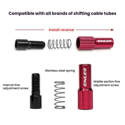ENLEE Vis de réglage de câble de frein de vélo de route VTT 4mm (noir)