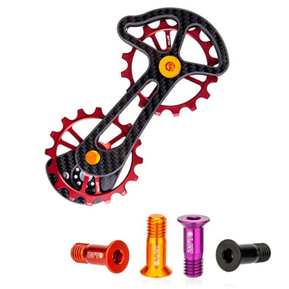 2pcs ZTTO Bicycle Rear Derailleur Sprocket Screws M5 Modified Road Mountain Derailleur Guide Wheel(Orange)