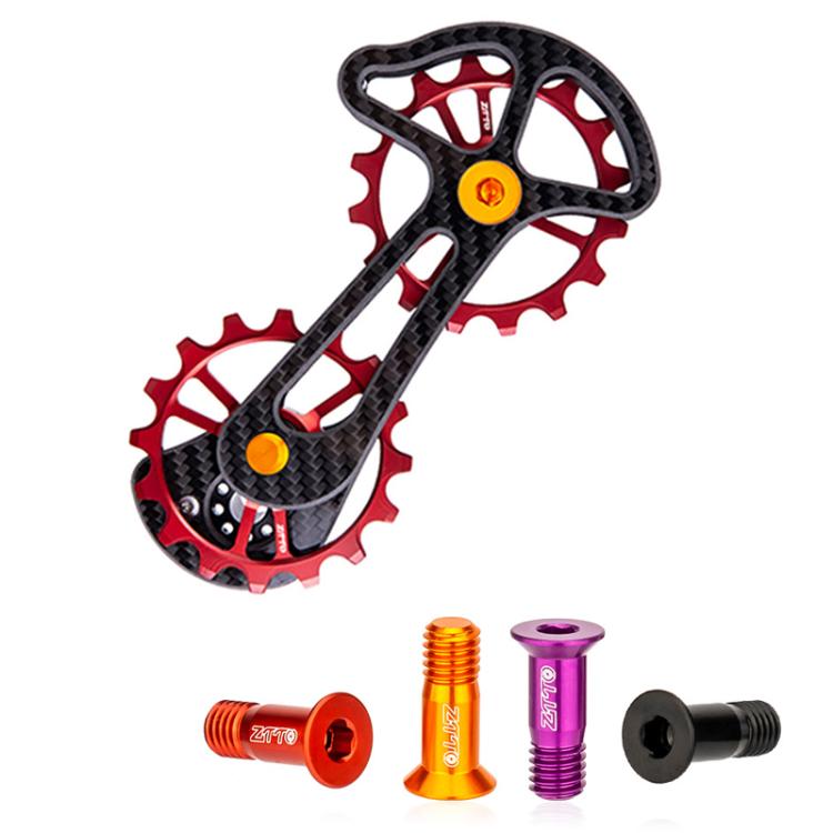 2pcs ZTTO Bicycle Rear Derailleur Sprocket Screws M5 Modified Road Mountain Derailleur Guide Wheel(Purple)