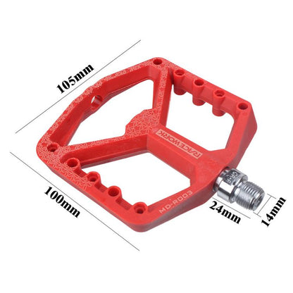 RACEWORK RK579 1 paire de pédales de vélo antidérapantes à roulement large en nylon (gris)