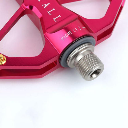 RACEWORK D029 CNC Triple Bearing Hollow Anti-slip Bicycle Pedals(Purple)
