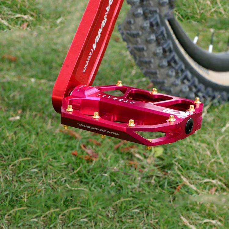 RACEWORK D029 CNC Triple Bearing Hollow Anti-slip Bicycle Pedals(Purple)