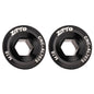 2pcs ZTTO Bicycle Aluminum Alloy Crank Cover Mountain Bike Crank Screws, Style: M18 Black
