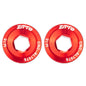 2x Couvercles de manivelle en alliage d'aluminium ZTTO pour vélo, vis de manivelle de VTT, Style: M18 Rouge
