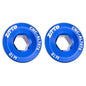2pcs ZTTO Bicycle Aluminum Alloy Crank Cover Mountain Bike Crank Screws, Style: M18 Blue