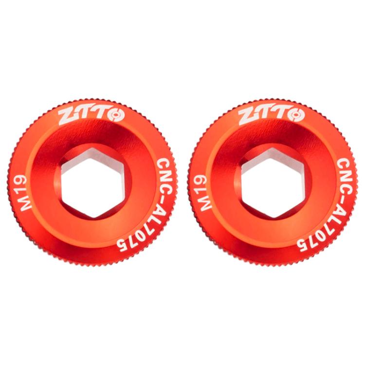 2 pièces ZTTO en alliage d'aluminium pour vélo, couvercle de manivelle, vis de manivelle de VTT, Style: M19 Rouge