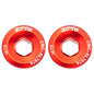 2 pièces ZTTO en alliage d'aluminium pour vélo, couvercle de manivelle, vis de manivelle de VTT, Style: M19 Rouge