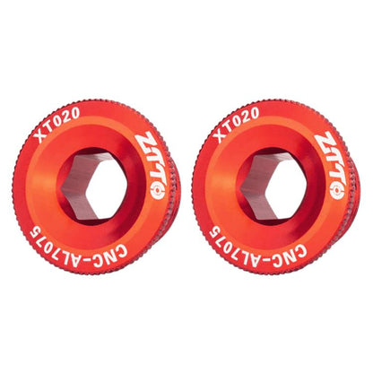 2pcs ZTTO Bicycle Aluminum Alloy Crank Cover Mountain Bike Crank Screws, Style: M20 Red