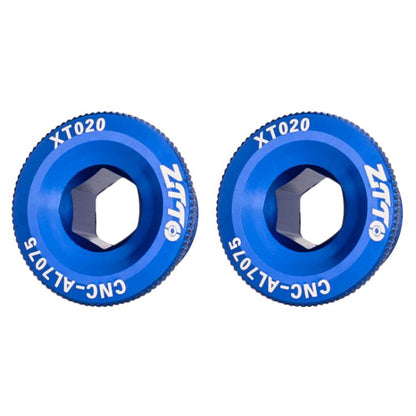 2pcs ZTTO Bicycle Aluminum Alloy Crank Cover Mountain Bike Crank Screws, Style: M20 Blue