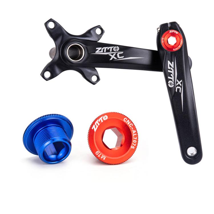 2pcs ZTTO Bicycle Aluminum Alloy Crank Cover Mountain Bike Crank Screws, Style: M19 Black