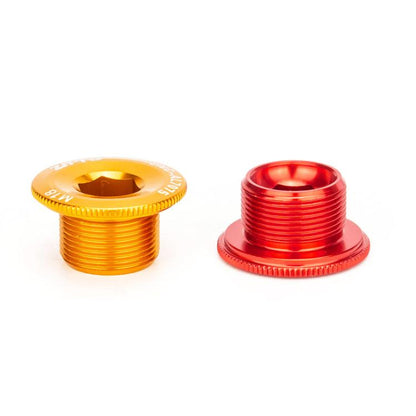 2pcs ZTTO Bicycle Aluminum Alloy Crank Cover Mountain Bike Crank Screws, Style: M18 Black