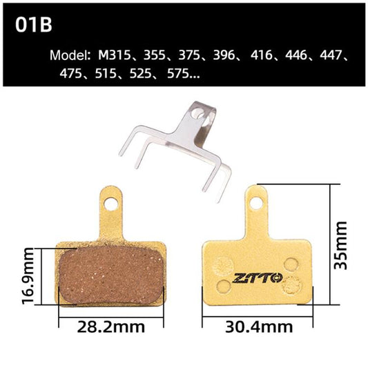 2 paires de plaquettes de frein à disque ZTTO pour VTT, en métal/cuivre, modèle : MJ-01B