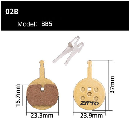 2 paires Plaquettes de frein à disque en cuivre entièrement métalliques ZTTO pour VTT, Modèle : MJ-02B