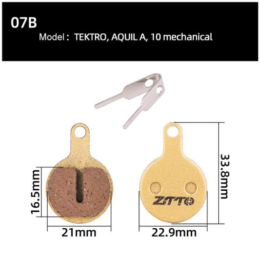 2 paires de plaquettes de frein à disque en métal avec doublure en cuivre pour VTT ZTTO, modèle : MJ-07B