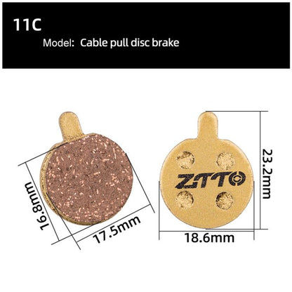2 paires de plaquettes de frein à disque d'huile ZTTO pour VTT, en cuivre métallique, modèle : MJ-11C