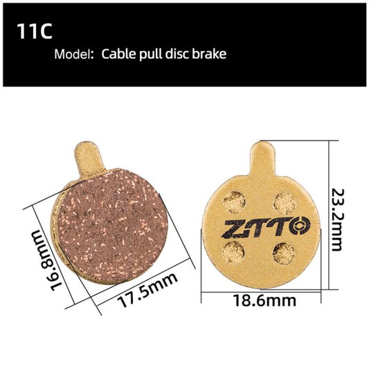 2 paires de plaquettes de frein à disque d'huile ZTTO pour VTT, en cuivre métallique, modèle : MJ-11C