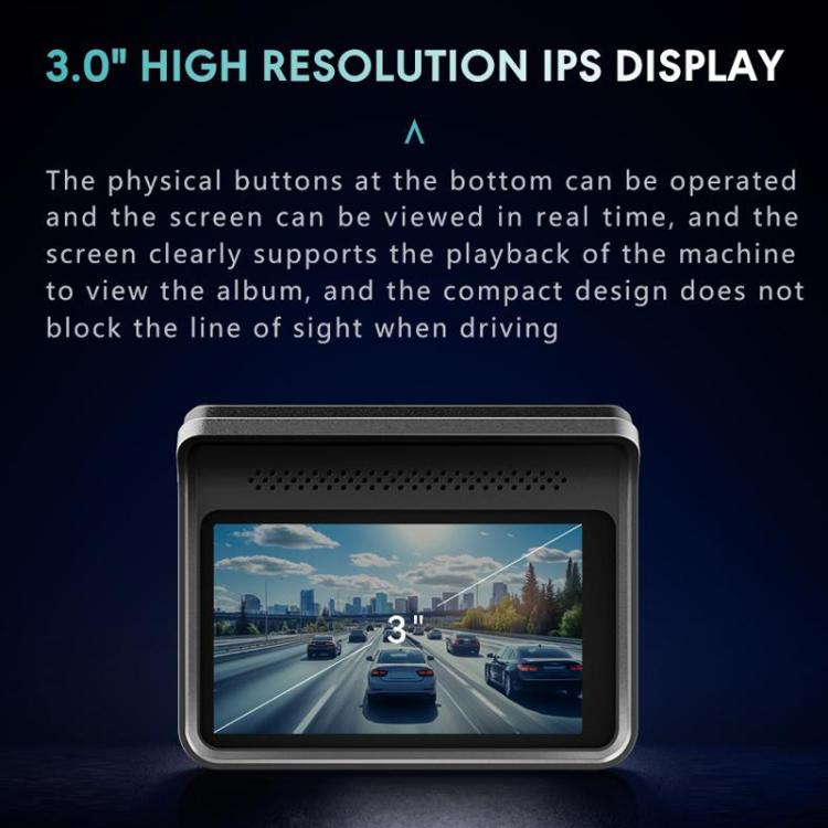 Anytek T2 PRO 3 pouces 2K HD Vision Nocturne Enregistreur Caméra de Voiture Cachée Double Enregistrement Avant et Arrière (Sans Mémoire)