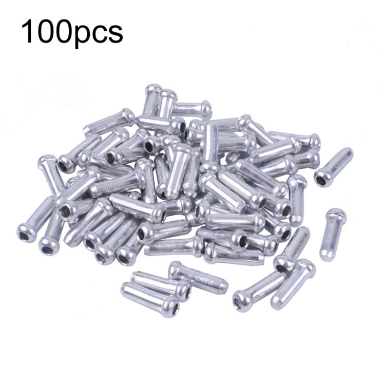 100pcs ZTTO Bouchons d'extrémité de câble de frein de vélo en aluminium pour VTT