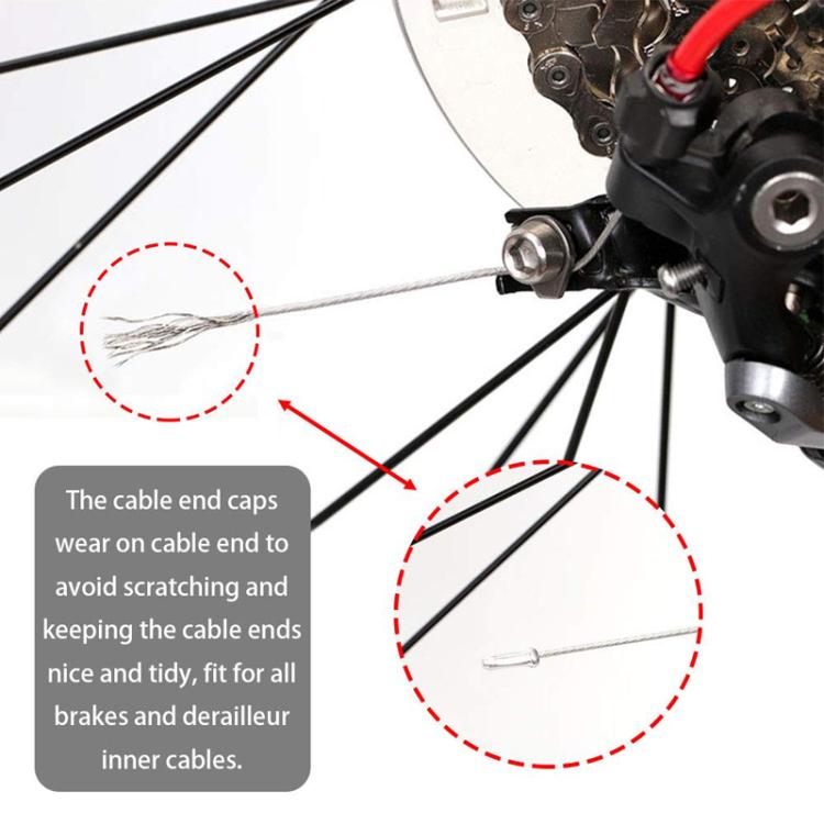 100pcs ZTTO Bouchons d'extrémité de câble de frein de vélo en aluminium pour VTT