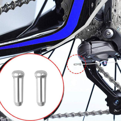 100pcs ZTTO Bouchons d'extrémité de câble de frein de vélo en aluminium pour VTT