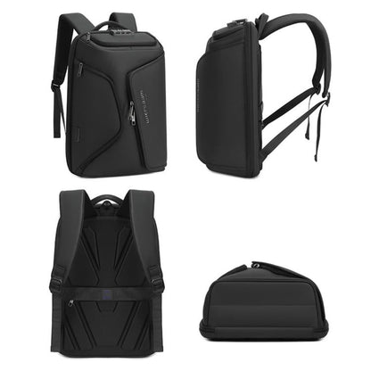 Wiersaam Men Anti-Theft Business Travel Backpack Water-Resistant Laptop Backpack With USB Charging Port(Black)