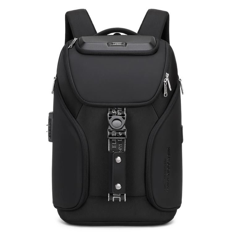 Wiersaam WY68173 Sac à dos d'affaires étanche antivol pour homme avec cadenas et ports USB (noir)