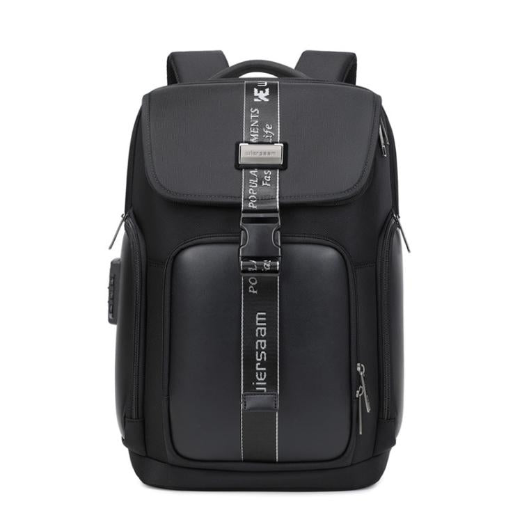Wiersaam WY1200 Men Waterproof Anti-Theft Business Backpack Multiple Organizer Compartments(Black)