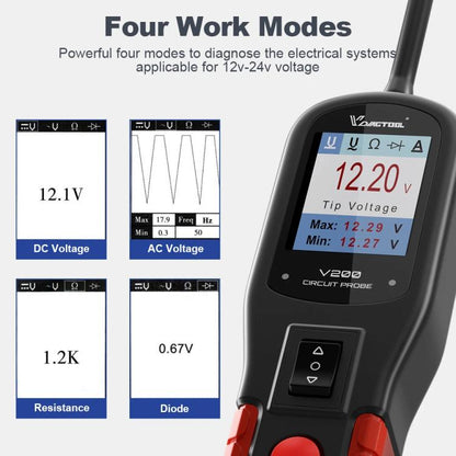 VDIAGTOOL 6-42V Automotive Circuit Tester(V200 Red)