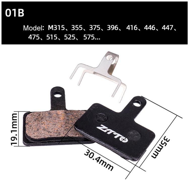 2 paires de plaquettes de frein à disque de vélo ZTTO, plaquettes de frein semi-métalliques en résine pour VTT, modèle : MS-01B